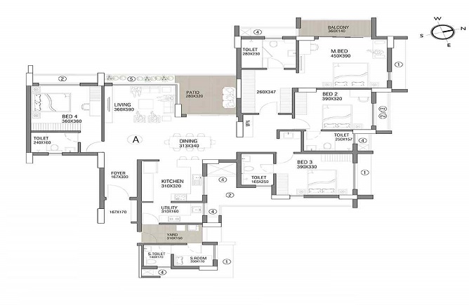 Chandragiri Horizon 2 BHK Apartment floor plan