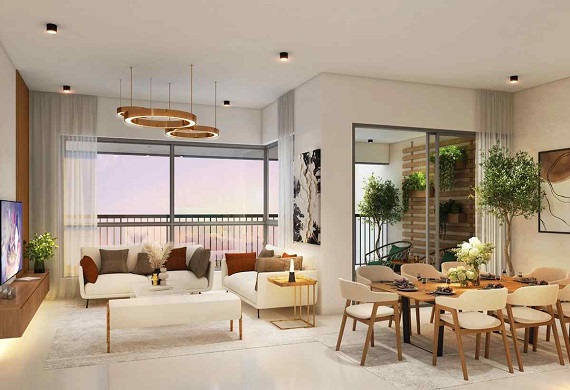Living Room at Chandragiri Horizon Apartments